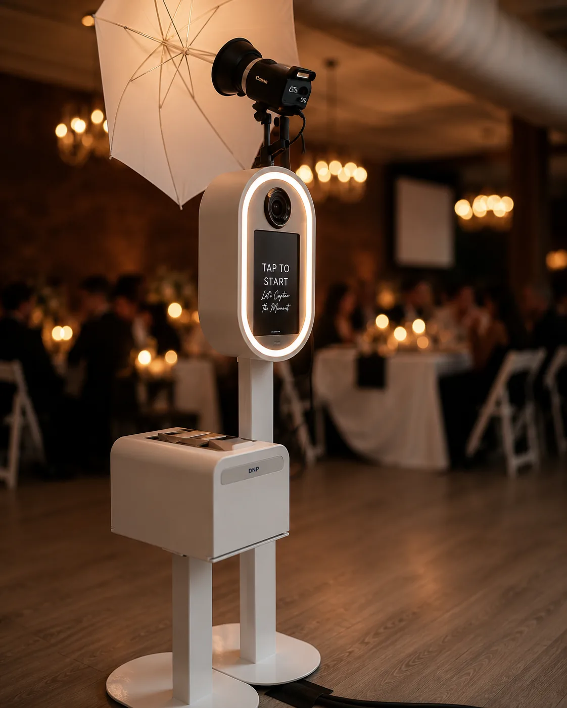 professional mirrorless camera and studio flash setup